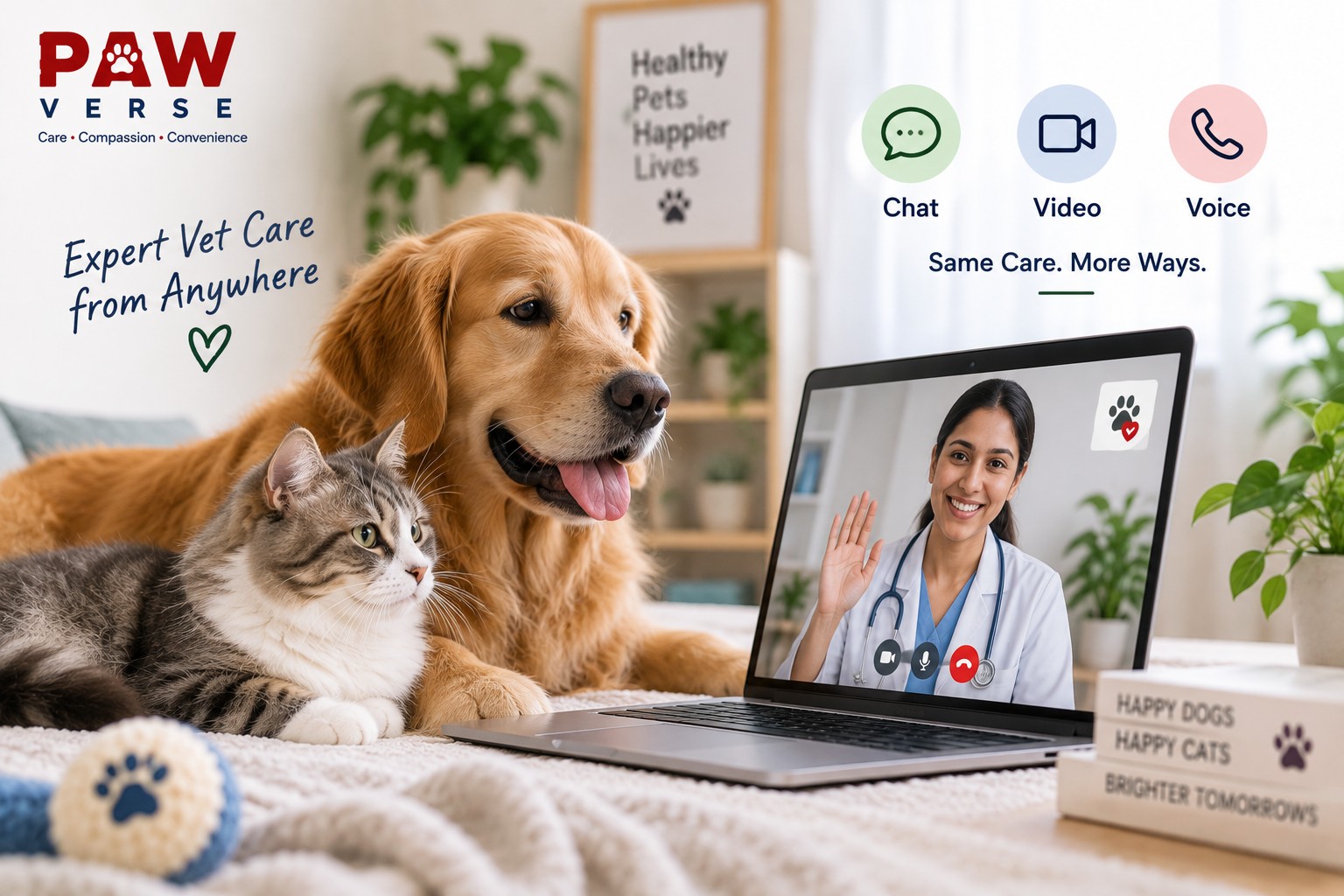 Online Vet Consultation for Dogs and Cats: Chat, Video, or Voice