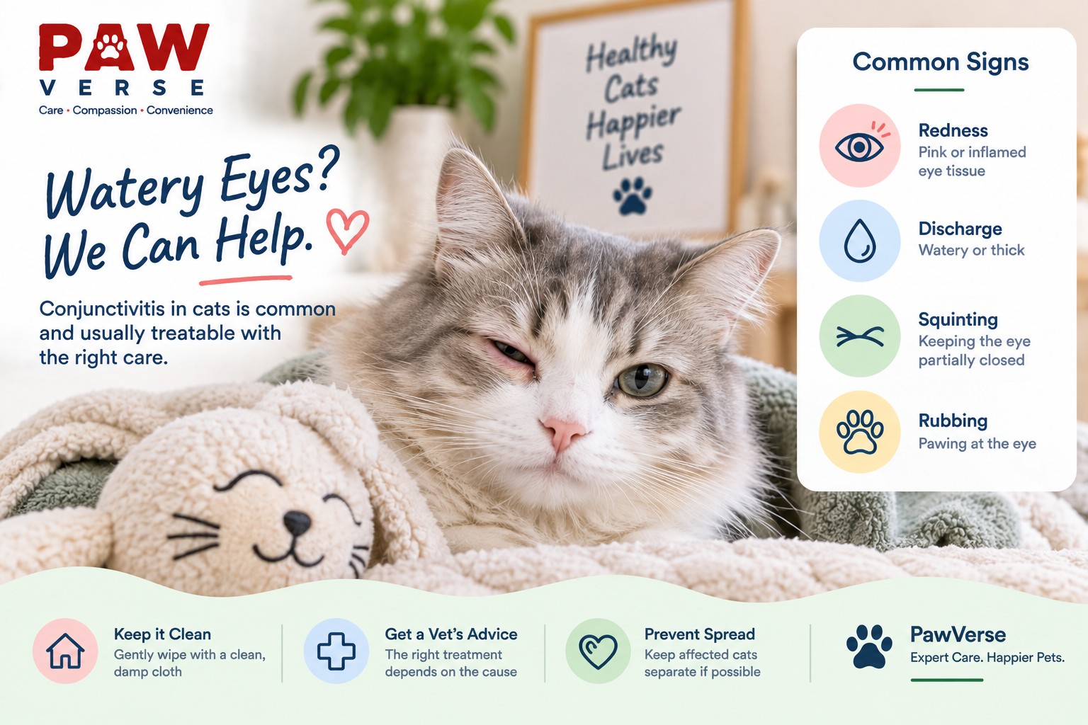 Conjunctivitis in Cats: Causes, Treatment & Home Care