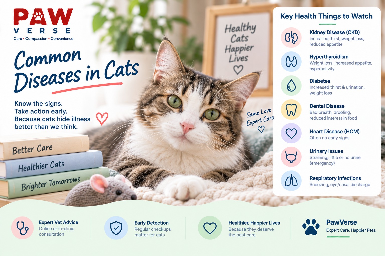 Common Diseases in Cats: Symptoms Every Parent Should Know