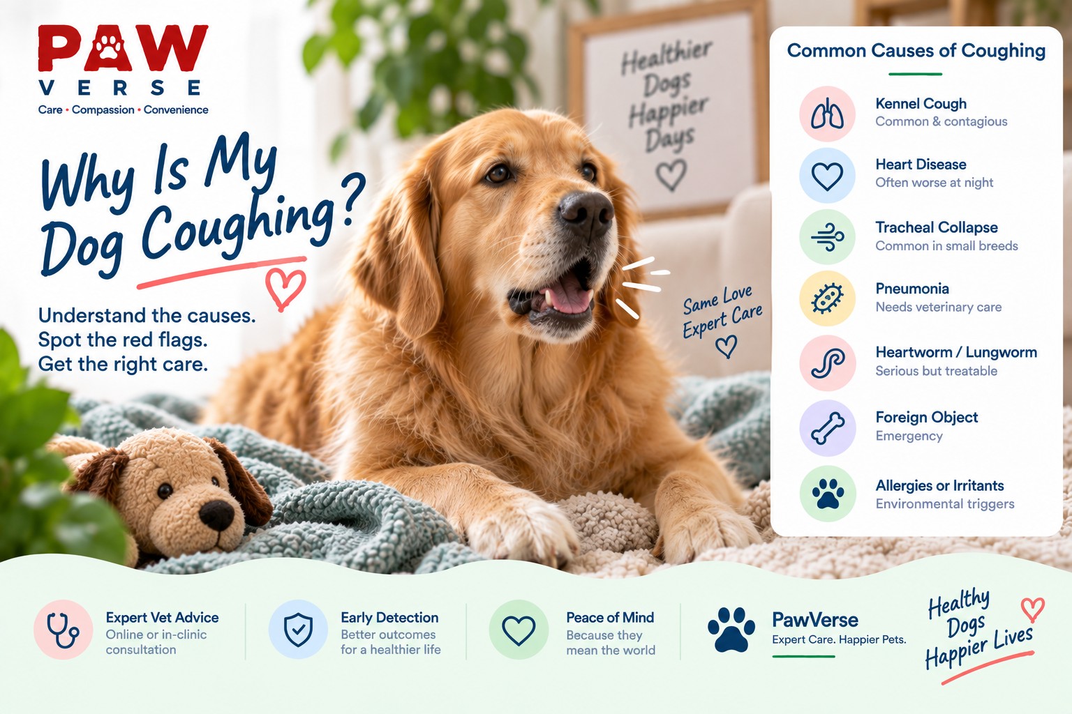 Why Is My Dog Coughing? Causes, Red Flags & When to See a Vet