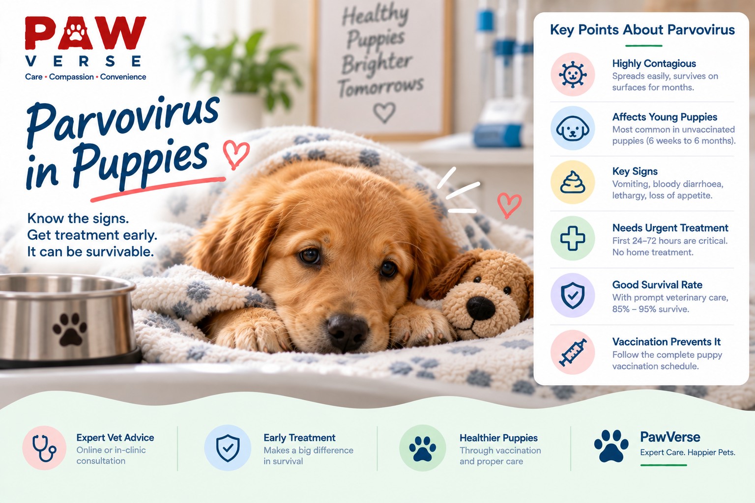 Parvovirus in Puppies: Signs, Treatment & Survival Rates in India